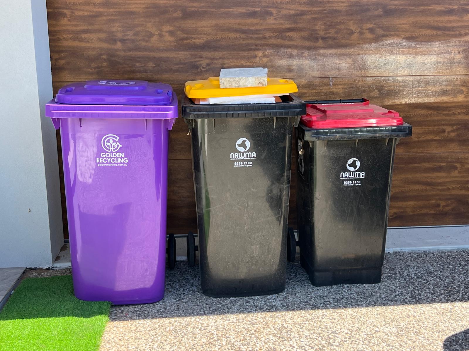 Purple Bin Trash Containers