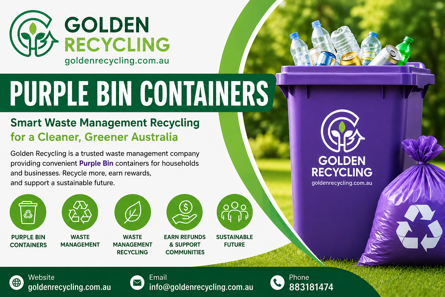 Purple Bin Containers