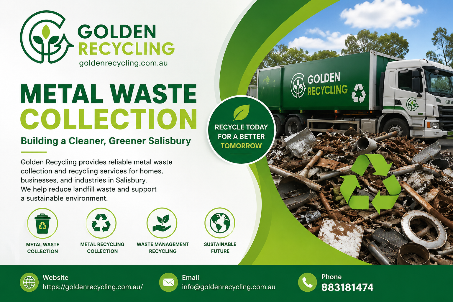 Metal waste collection and recycling flyer